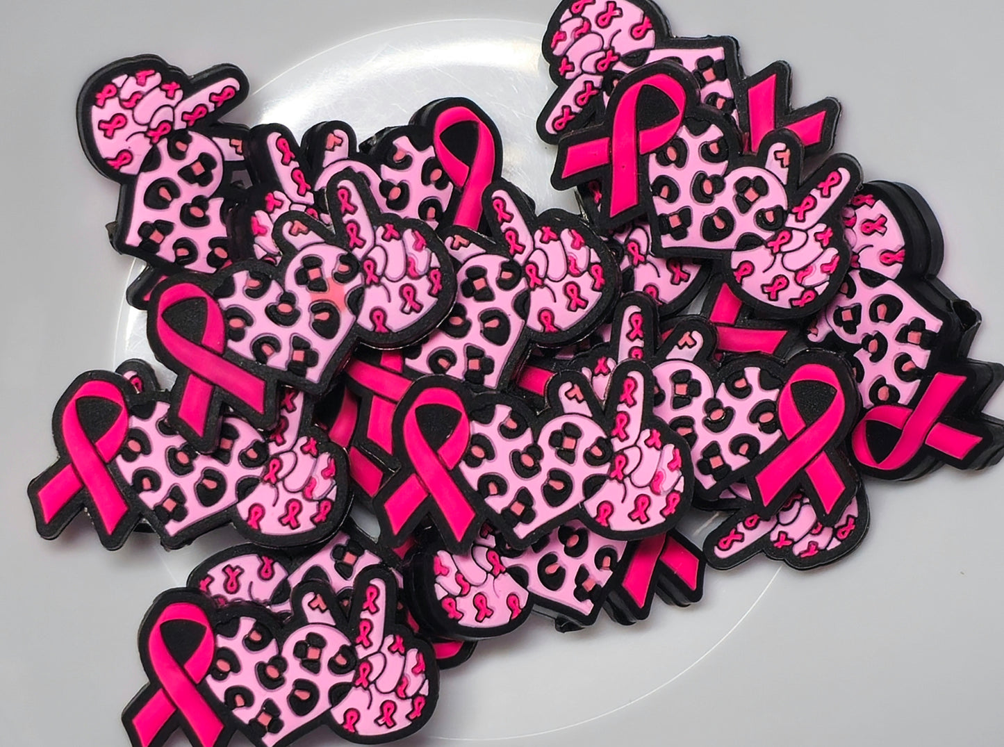 DIY Focal Bead 1 Count Craft Supplies Cancer Awareness Beads Breast Cancer