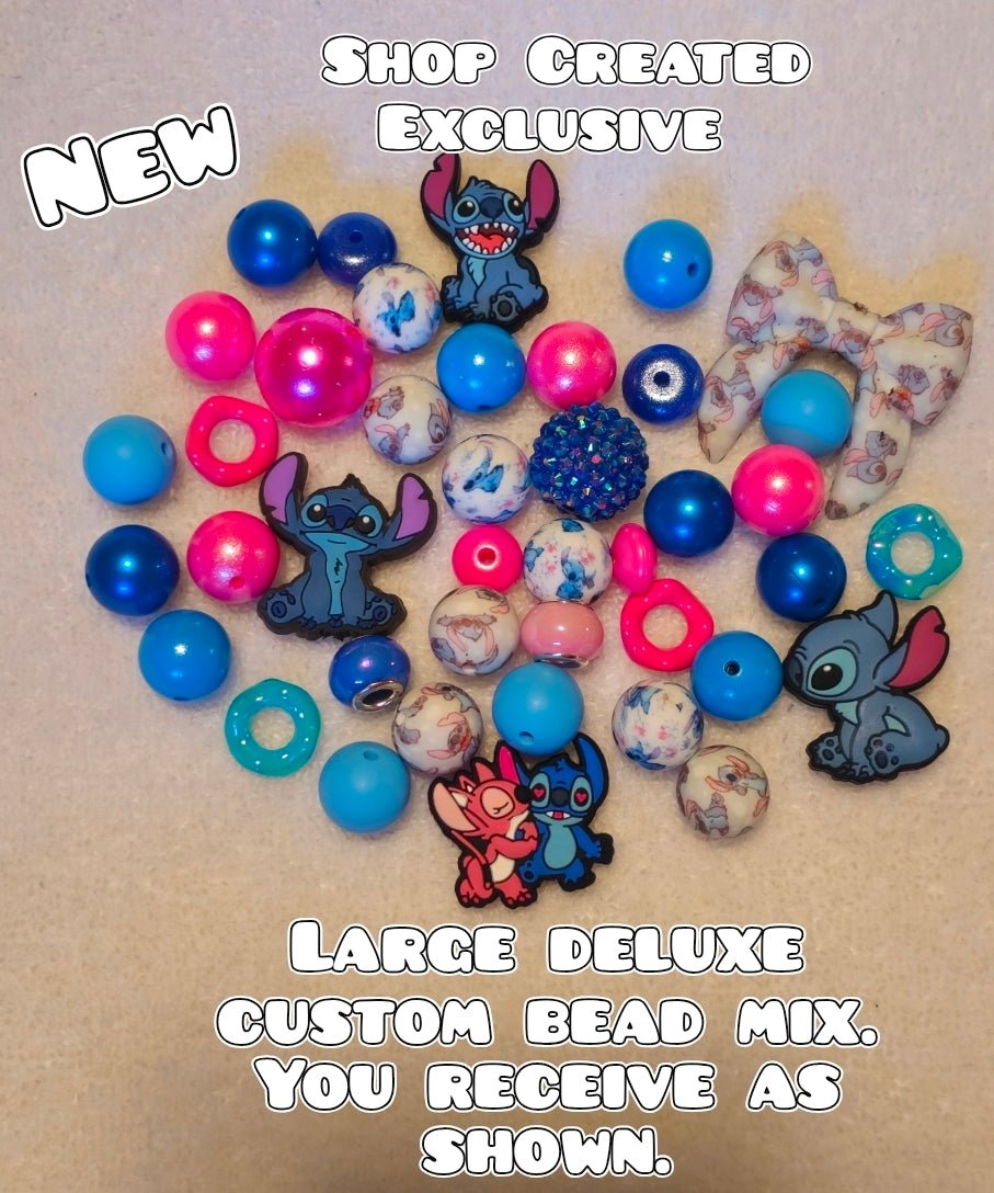 Deluxe Large Silicone & Acrylic Bead Mix Stitch Bows Angel