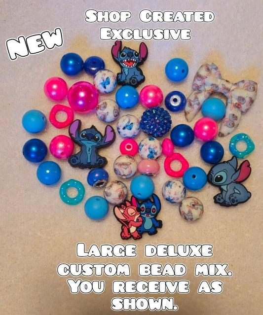 Deluxe Large Silicone & Acrylic Bead Mix Stitch Bows Angel