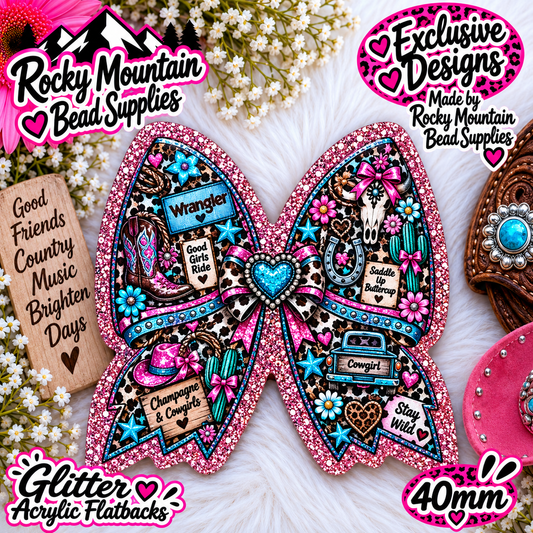 Shop Exclusive 1 Count Custom Exclusive Glitter Acrylic Flatback 40mm