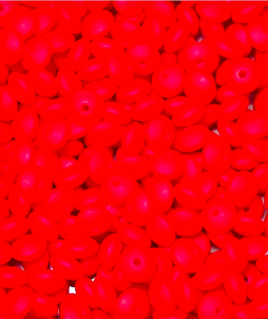 New 1 Count 12mm Silicone Solid Lentil Spacer Beads Craft Supplies Multiple Colors