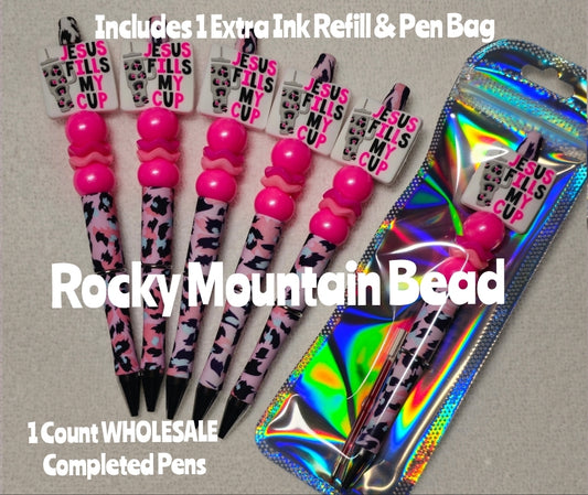 Wholsale Completed Pens come with 1 pen 1 ink refill and pen bag Craft Supplies Jesus Fills My Cup