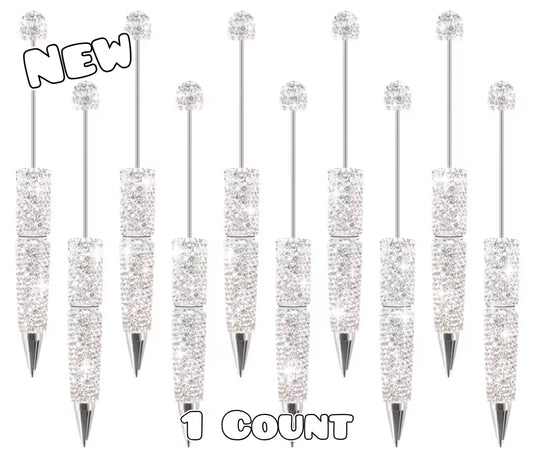 1 Count Beabable PEN Blanks Full Rhinestone Silver